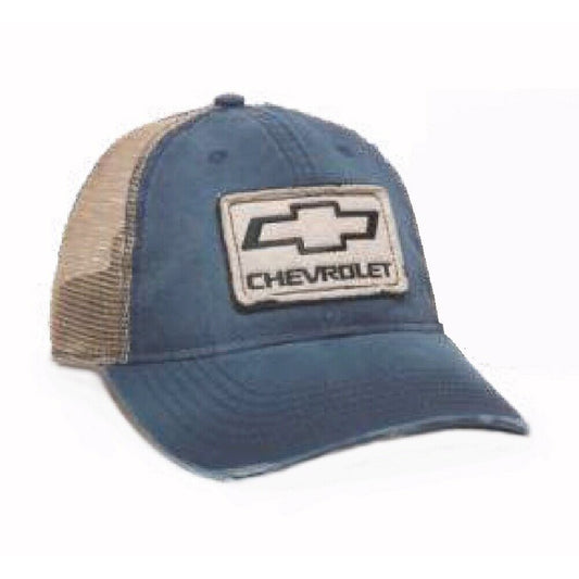 Chevrolet Chevy Embroidered Blue Mesh Cap Hat
