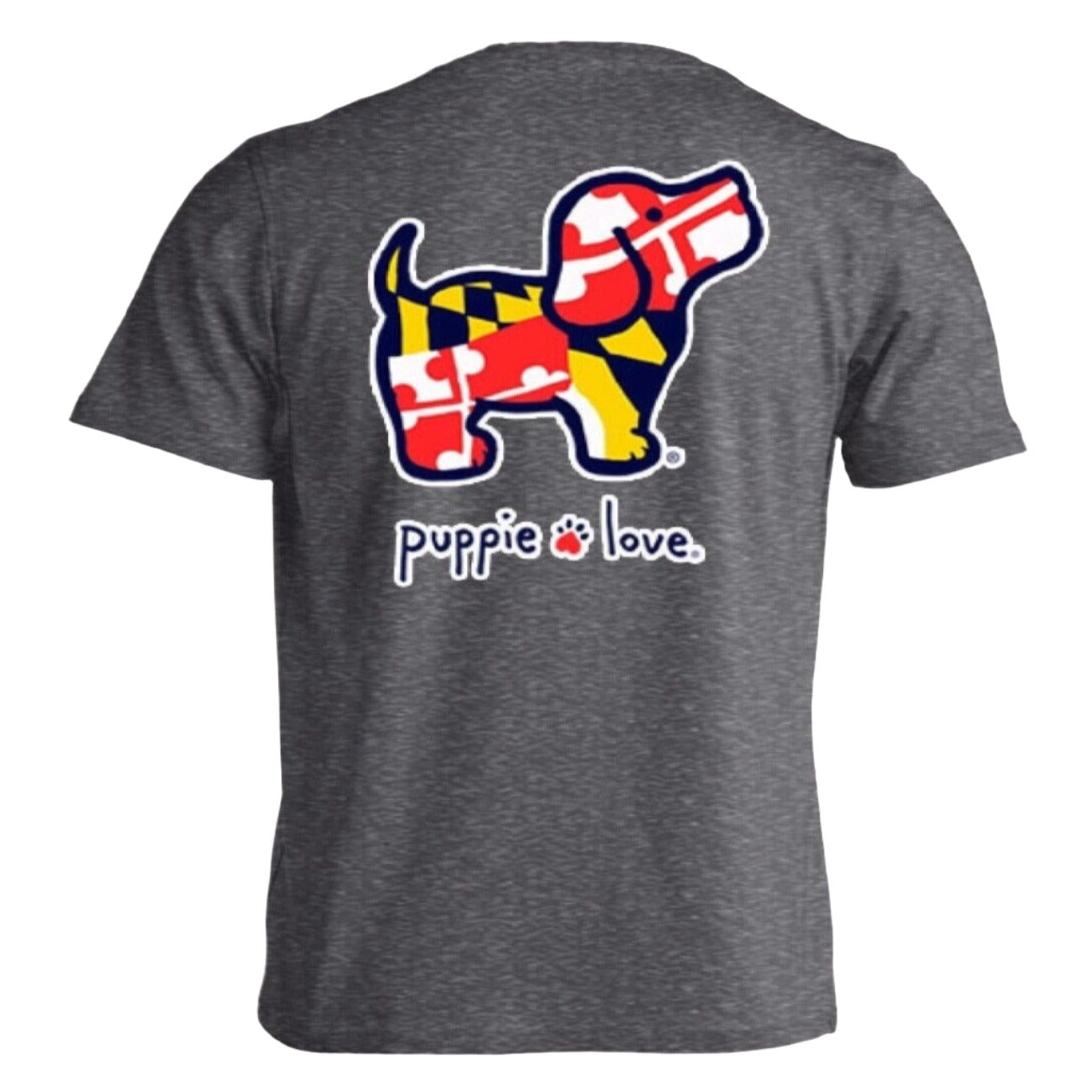 Puppie Love Dog Maryland Pup Heather Short Sleeve T-Shirt