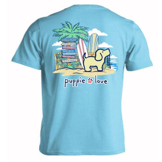 Puppie Love Dog Beach Pup Short Sleeve T-Shirt