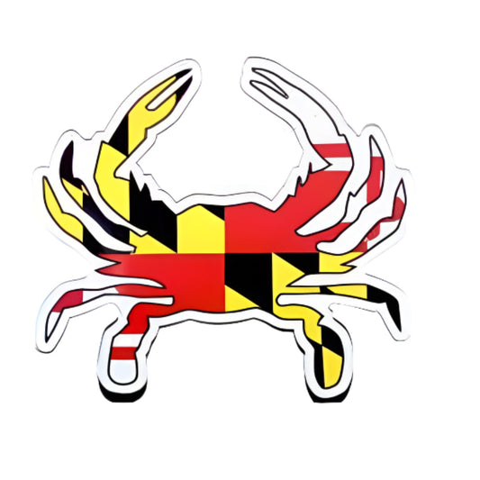 Maryland Flag Crab Sticker Decal