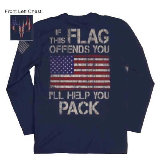 If This Flag Offends You I’ll Help You Pack Long Sleeve T-Shirt Sweatshirt