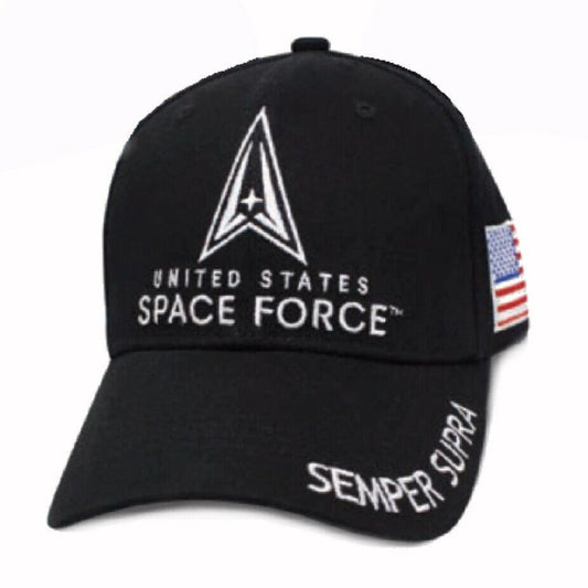 U.S. Space Force Black Official Licensed Cap Hat NEW Fast Free Ship