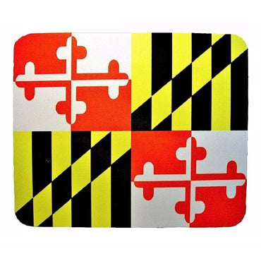 Maryland Flag Mouse Pad With Non-Slip Base