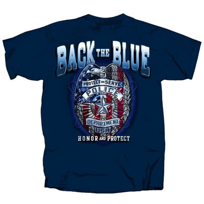 Police Back The Blue Short Sleeve T-Shirt