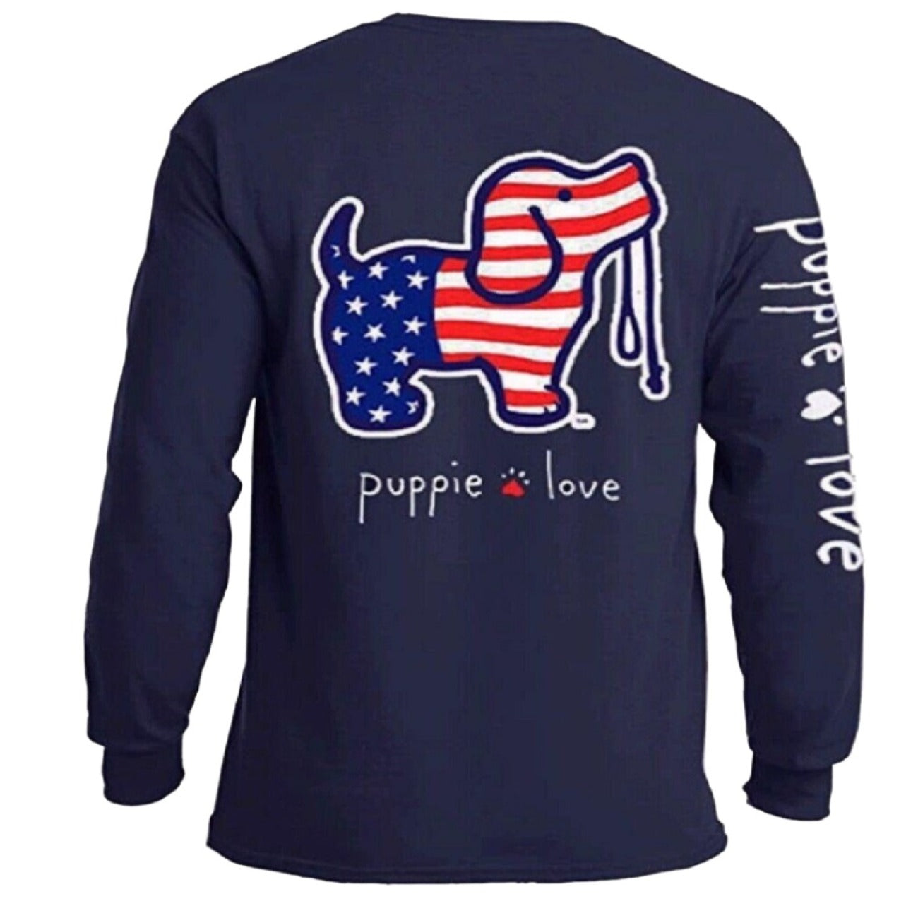 Puppie Love Dog USA Pup Long Sleeve T-Shirt Sweatshirt