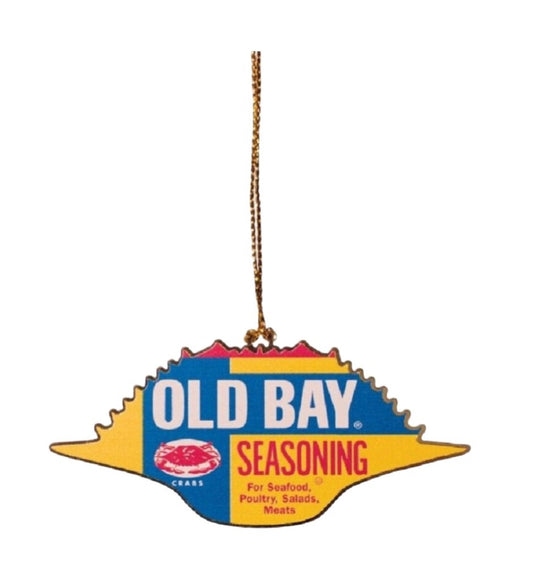 Old Bay Crab Shell Brass Holiday Tree Ornament