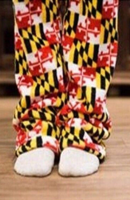 Maryland Flag Fuzzy Lounge Pants Pajamas