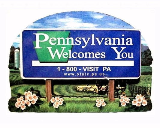 Pennsylvania Welcomes You Refrigerator Office Magnet