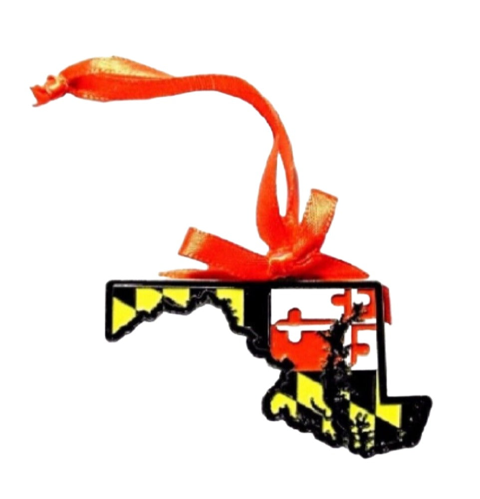 Maryland State Metal Holiday Tree Ornament