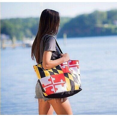 Maryland Flag Large Tote Bag