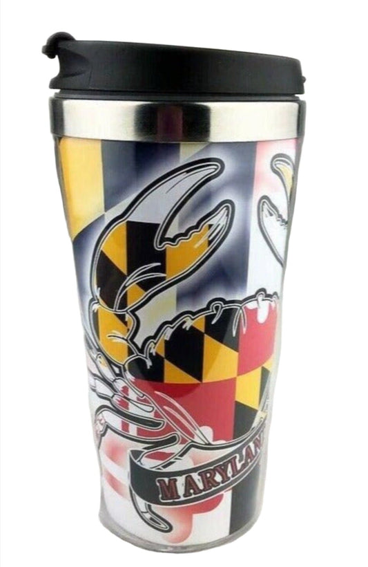 Maryland Flag Crab Vacuum-Insulated Stainless Steel Travel Mug Tumbler