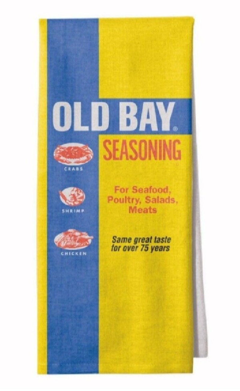 Old Bay Can Logo Faded Logo Kitchen Towel