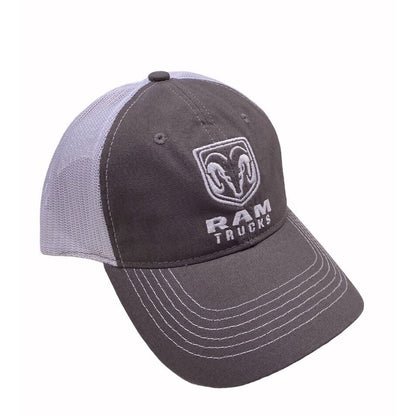 RAM Trucks Grey Embroidered Mesh Back Cap Hat