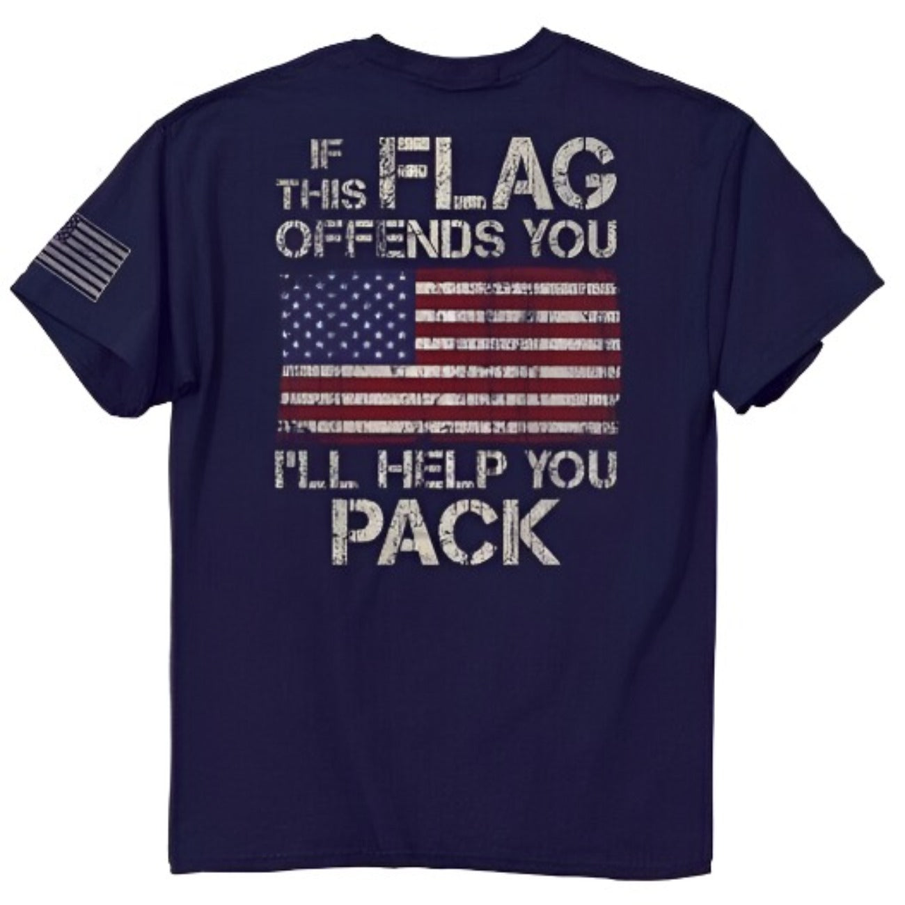 If This Flag Offends You I’ll Help You Pack Short Sleeve T-Shirt