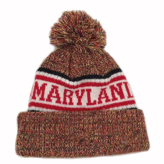 Maryland Name Beanie With Pom Cap Hat