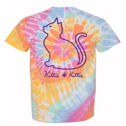 Kittie Kittie Cat Tie Dye Short Sleeve T-Shirt