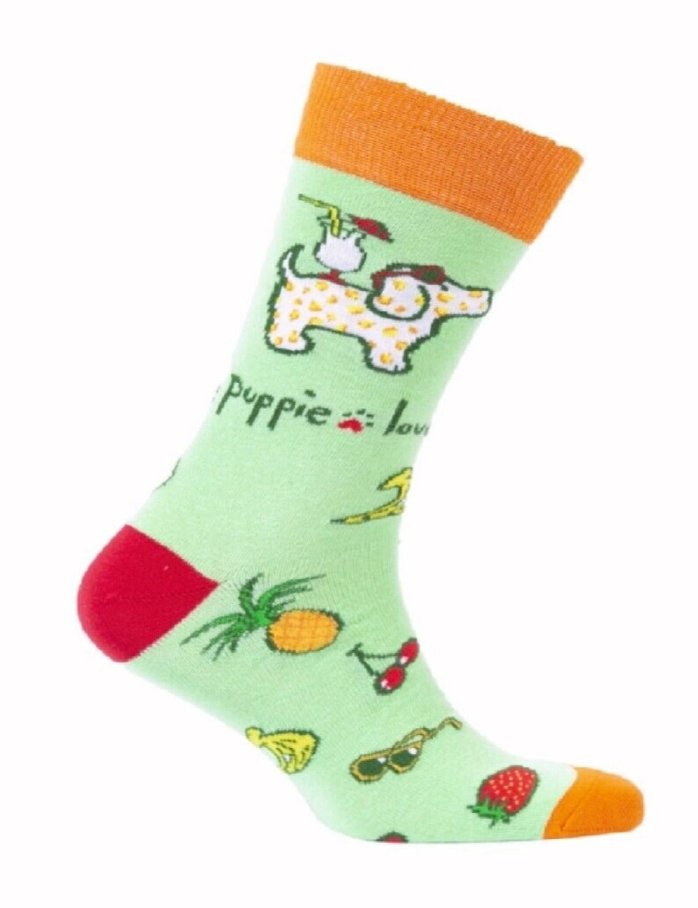 Puppie Love Dog Tropical Pup Casual Youth Socks