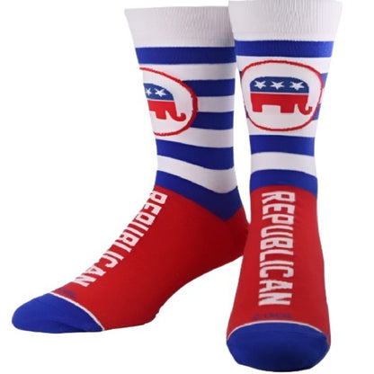 Republican Elephant Athletic Crew Socks