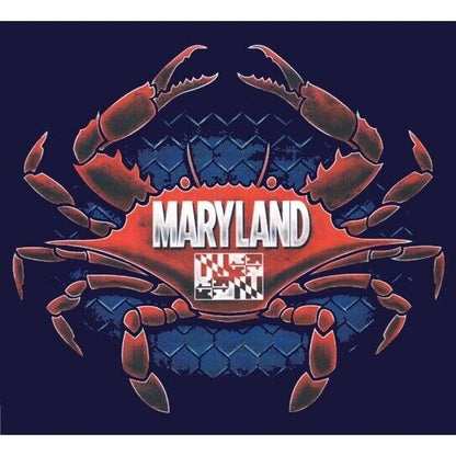 Maryland Crab Flag Emblem Short Sleeve T-Shirt