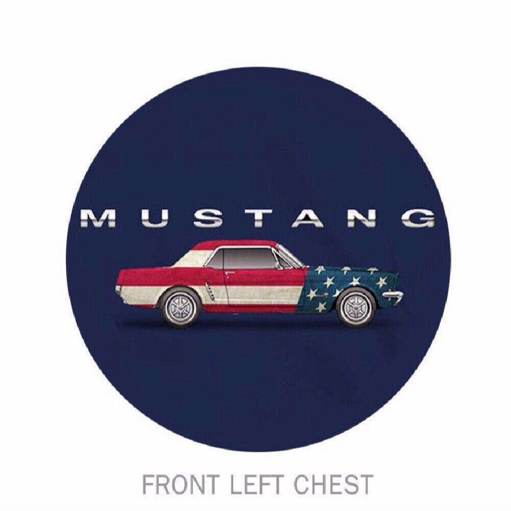 Ford Mustang U.S. Flag Short Sleeve T-Shirt