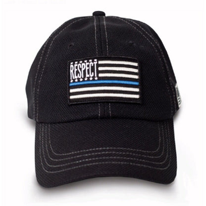 Respect Thin Blue Line Police Flag Cap Hat