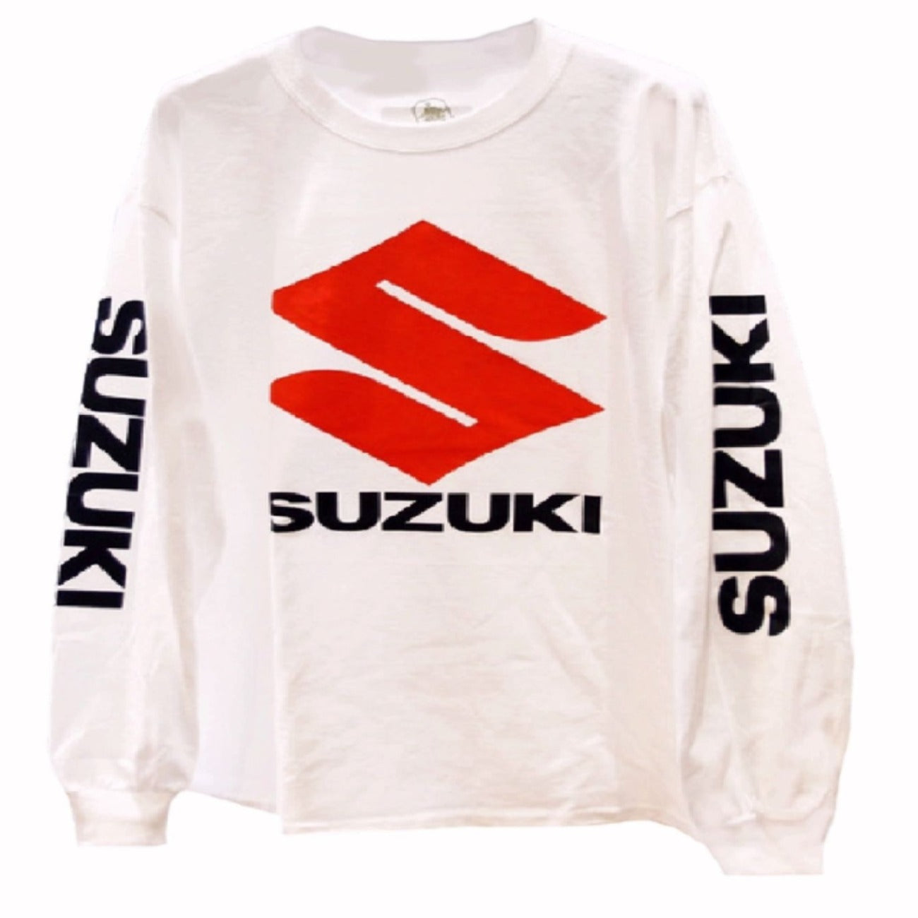 Suzuki Logo White Jersey Long Sleeve T-Shirt