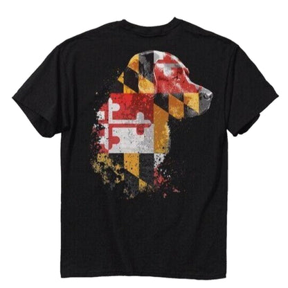 Maryland Flag Dog Best Friend Short Sleeve T-Shirt