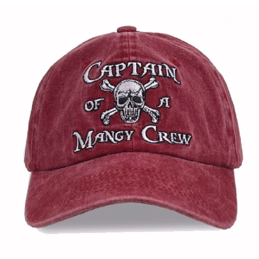 Captain Of A Mangy Crew Pirate Embroidered Cap Hat