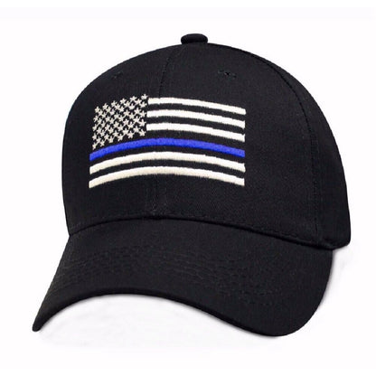 Police Thin Blue Line U.S. Flag Embroidered Cap Hat