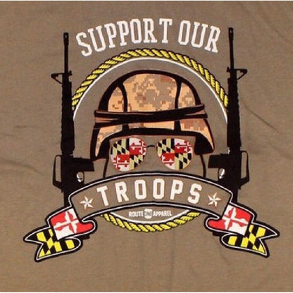 Support Our Maryland Troops Short Sleeve T-Shirt