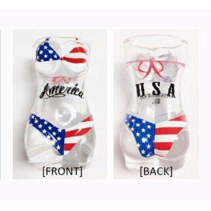 US USA Bikini Full Body Shot Glass