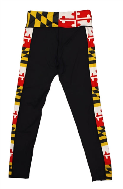 Route One Maryland Flag Yoga Workout Leggings