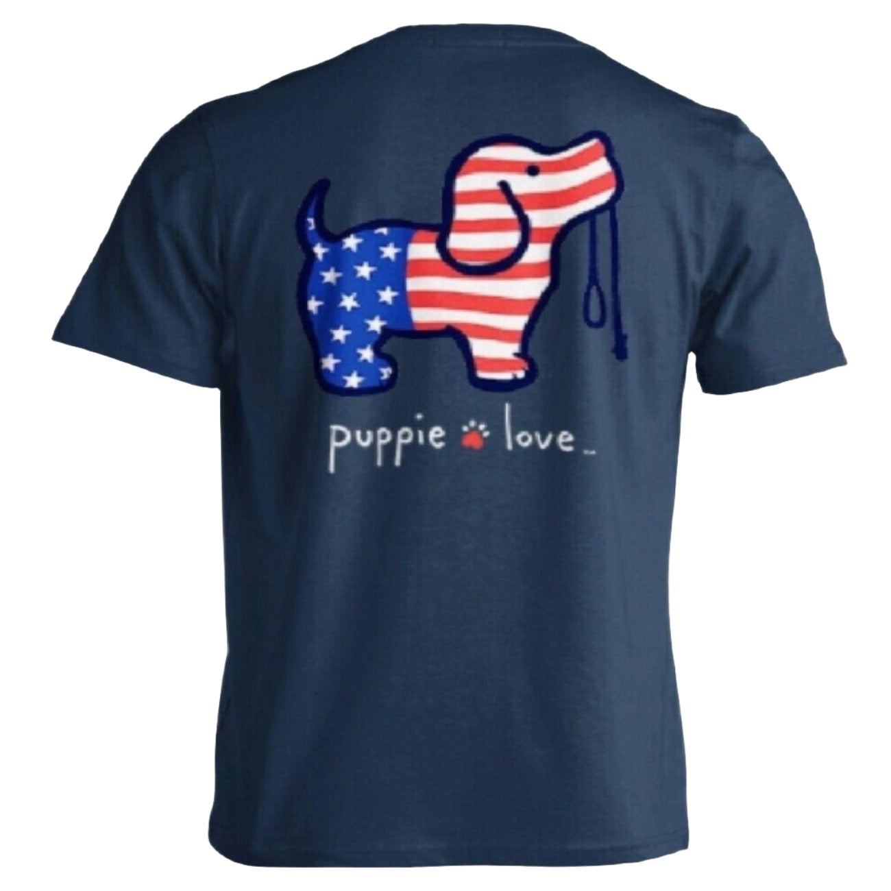 Puppie Love Dog USA Pup Short Sleeve T-Shirt