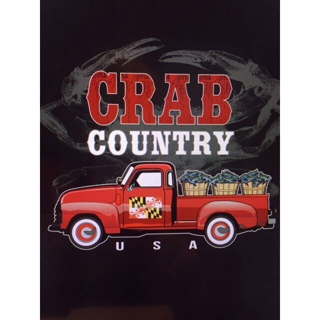 Crab Country USA Vintage Truck Short Sleeve T-Shirt