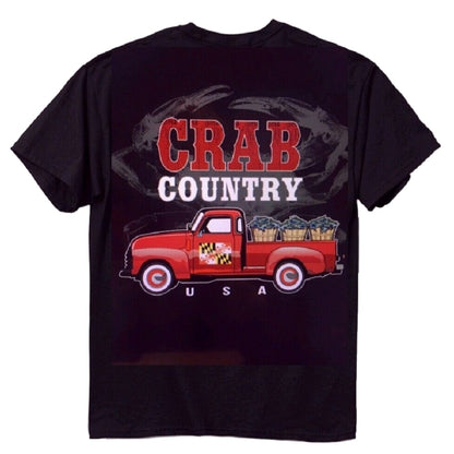 Crab Country USA Vintage Truck Short Sleeve T-Shirt