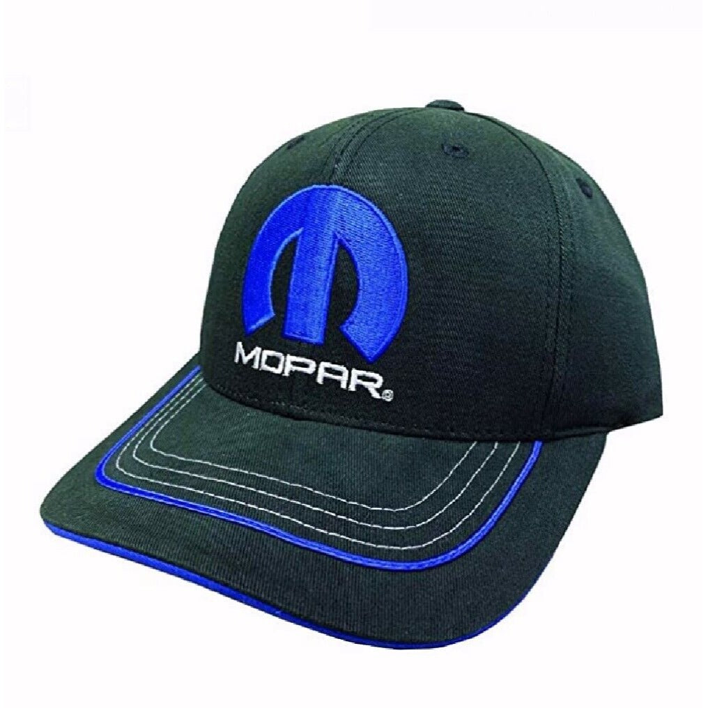 Mopar Embroidered Logo Cap Hat with Blue Brimlines