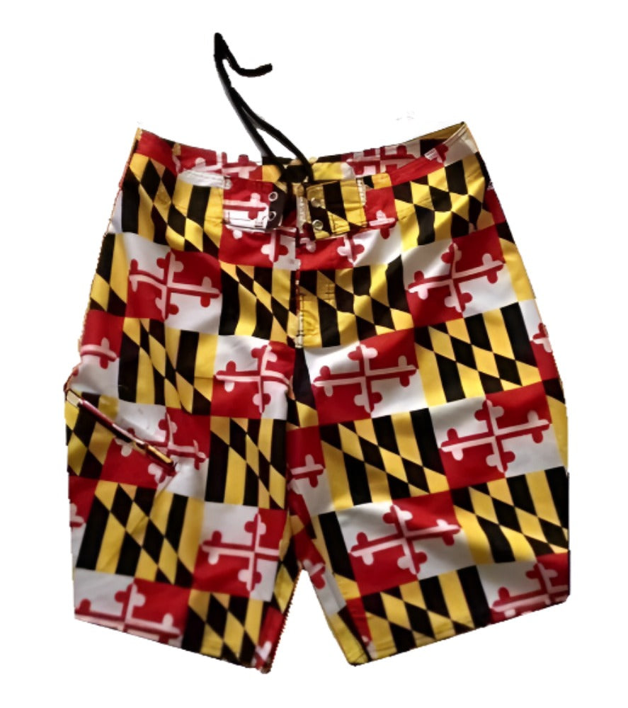 Maryland Flag Board Walking Shorts Pants