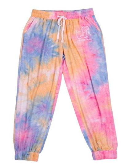 Puppie Love Dog Rainbow Tie Dye Lounge Pants Pajamas