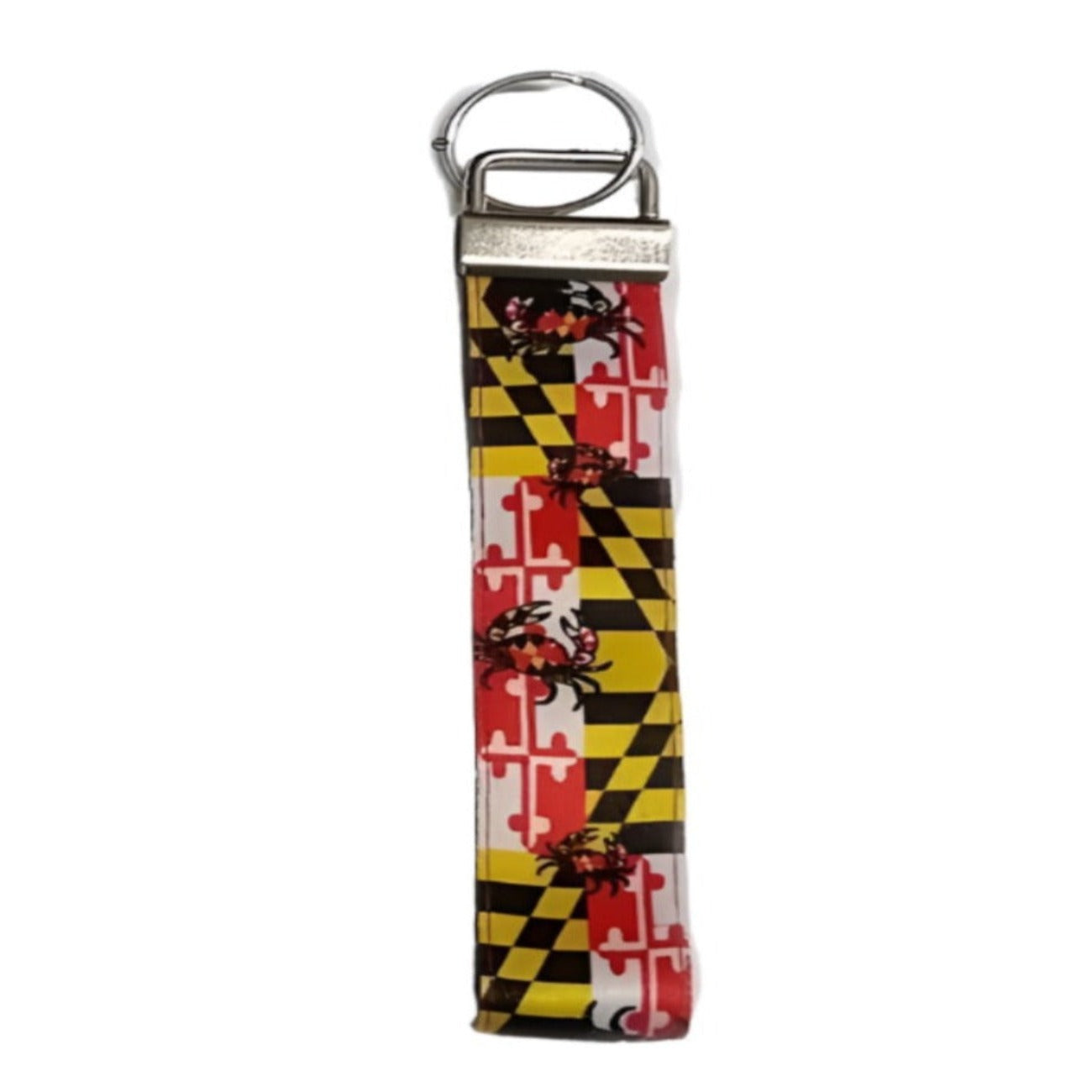 Maryland Flag And Crabs Keyring Keychain Mini Lanyard