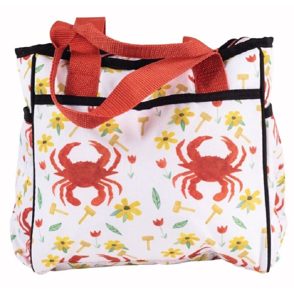 Crab And Flowers Hot/Cold Insulated Tote Lunch Bag