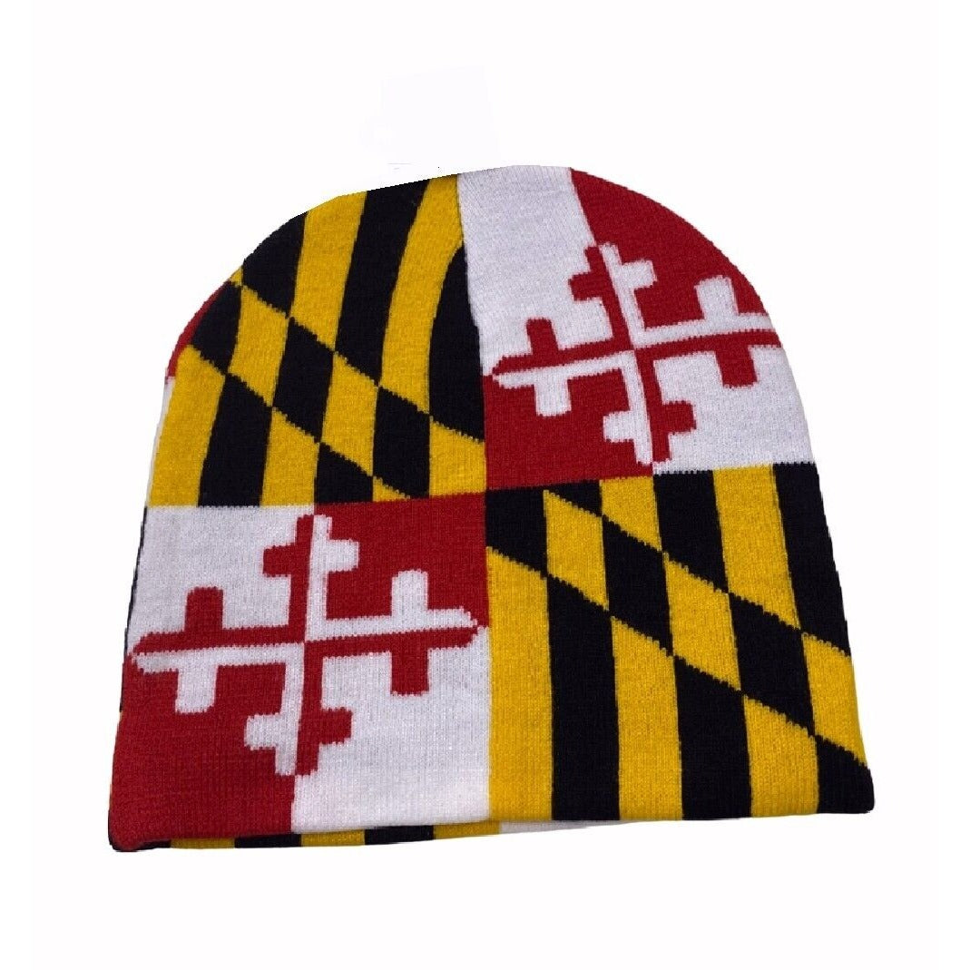 Maryland Flag Beanie Cap Hat