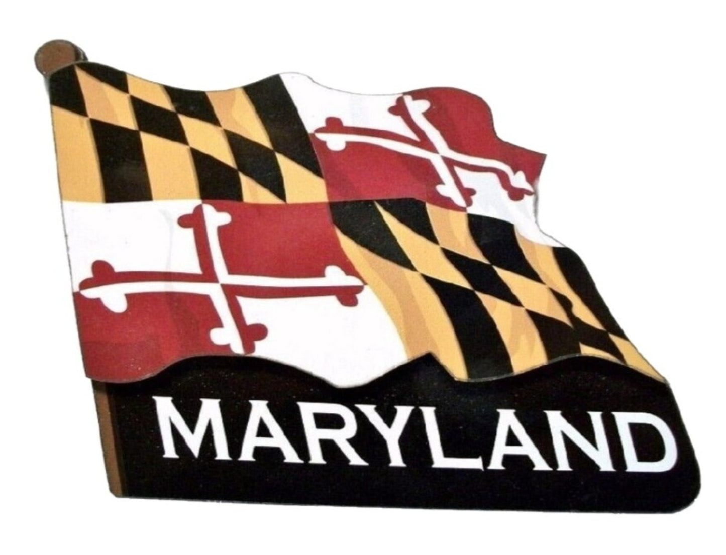 Maryland Waving Flag Die Cut Refrigerator Office Magnet