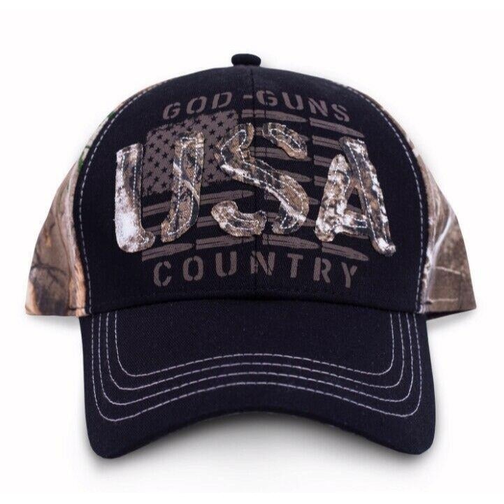 U.S.A. - God, Guns, Country, Flag Cap Hat