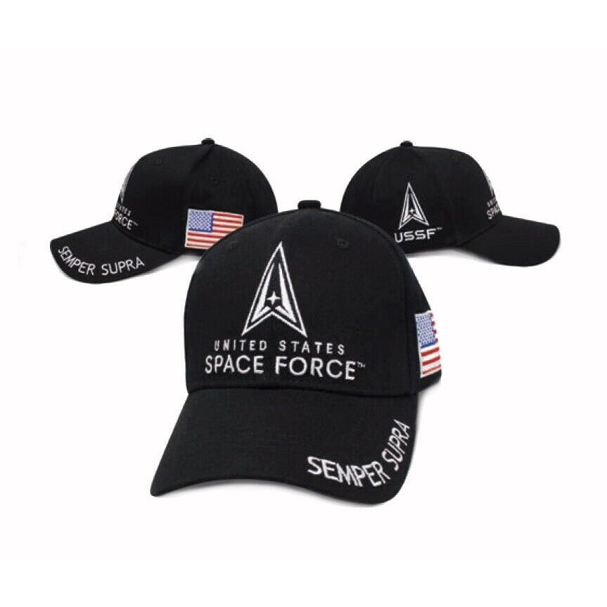 U.S. Space Force Black Official Licensed Cap Hat NEW Fast Free Ship