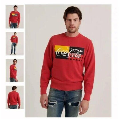 Coca-Cola Lucky Brand Long Sleeve Crew Neck T-Shirt Sweatshirt