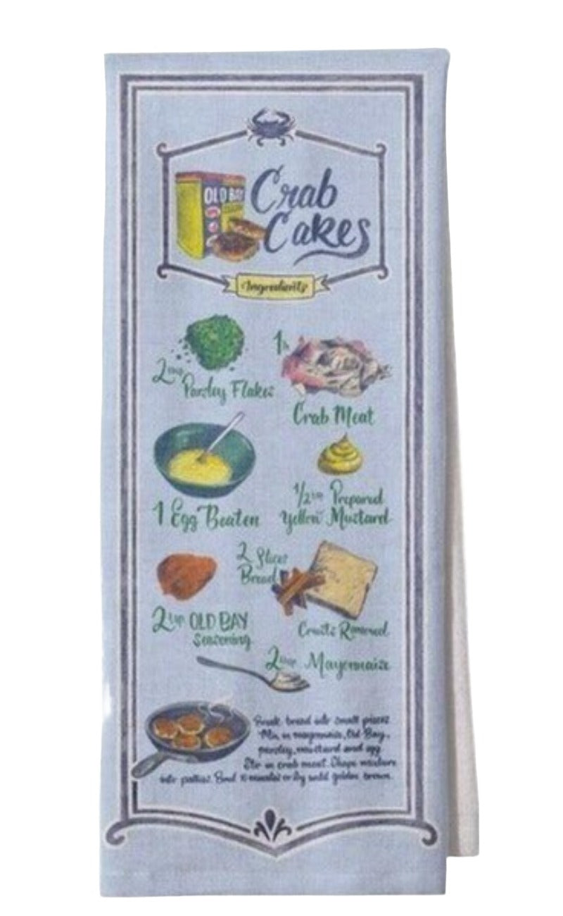 Old Bay Crab Cakes Recipe Kitchen Towel