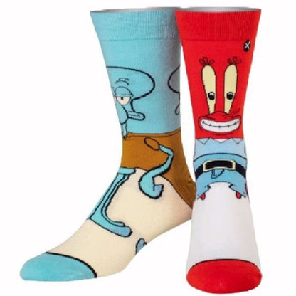 Squidward And Mr. Krabs Athletic Crew Socks