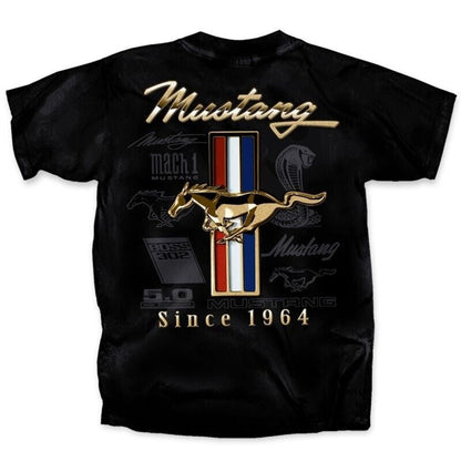 Ford Mustang Since 1964 Tribar Logo Short Sleeve T-Shirt