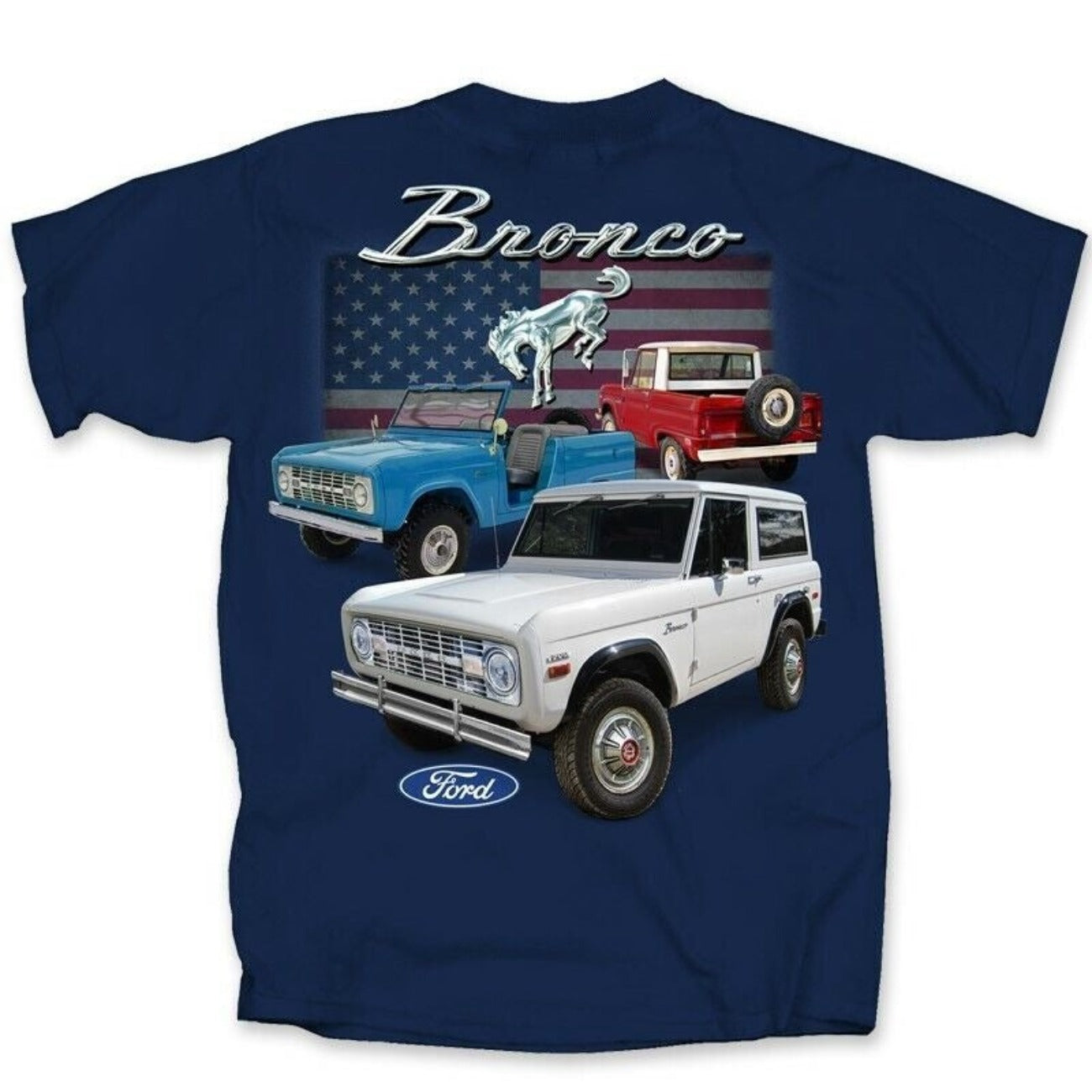 Ford Bronco U.S. Flag Short Sleeve T-Shirt