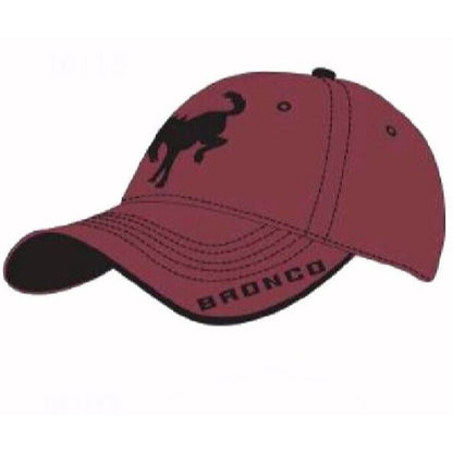 Ford Bronco Kicking Maroon Cap Hat